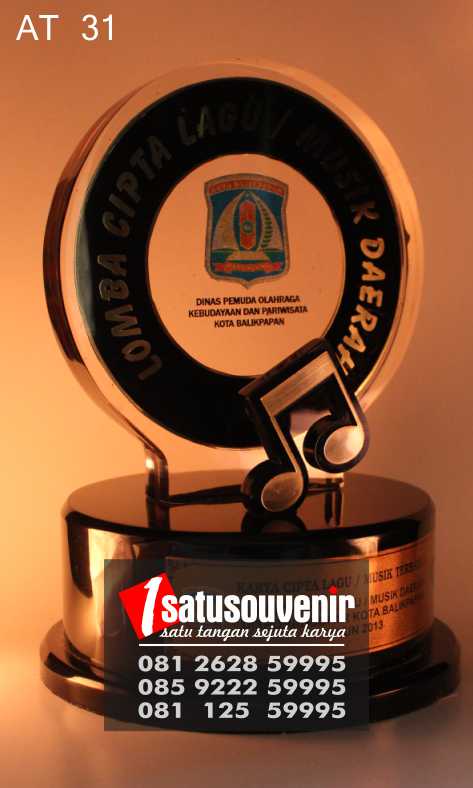 Plakat Penghargaan | Trophy Juara Lomba Cipta Lagu Musik Daerah
